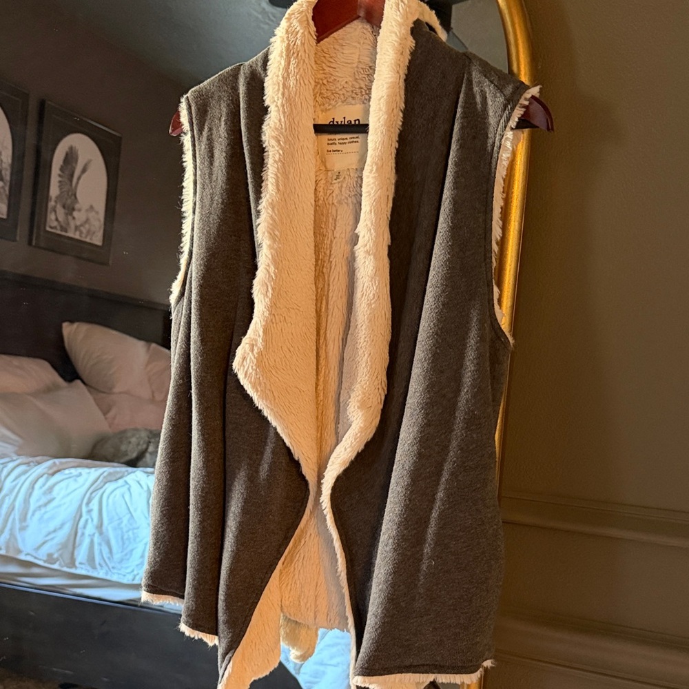 Dylan Gray and Cream Fur Vest